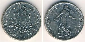 1/2 Франк French Fifth Republic (1958 - ) Нікель 
