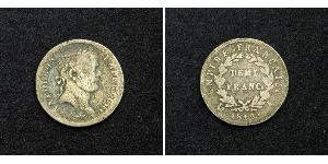 1/2 Франк Перша Французька імперія (1804-1814) Срібло Наполеон I Бонапарт(1769 - 1821)