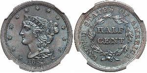 1/2 Цент США (1776 - ) Медь 