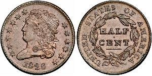 1/2 Цент США (1776 - ) Медь 