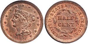 1/2 Цент США (1776 - ) Медь 