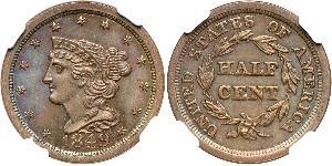 1/2 Цент США (1776 - ) Медь 