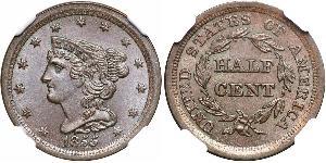 1/2 Цент США (1776 - ) Медь 