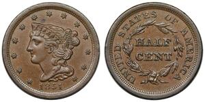 1/2 Цент США (1776 - ) Медь 
