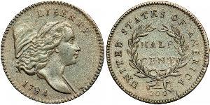 1/2 Цент США (1776 - ) Медь 