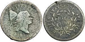 1/2 Цент США (1776 - ) Медь 