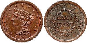 1/2 Цент США (1776 - ) Медь 