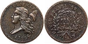 1/2 Цент США (1776 - ) Медь 