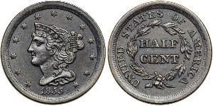 1/2 Цент США (1776 - ) Мідь 