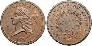 1/2 Цент США (1776 - ) Мідь 