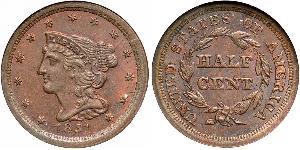 1/2 Цент США (1776 - ) Мідь 