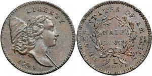 1/2 Цент США (1776 - ) Мідь 