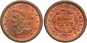 1/2 Цент США (1776 - ) Мідь 