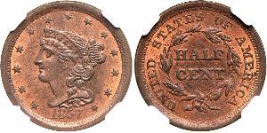 1/2 Цент США (1776 - ) Мідь 