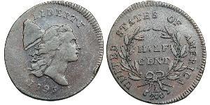 1/2 Цент США (1776 - ) Мідь 