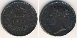 1/2 Цент Стрейтс-Сетлментс (1826 - 1946) Мідь 