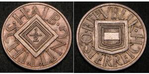 1/2 Шиллинг Первая Австрийская Республика (1918-1934) Серебро 