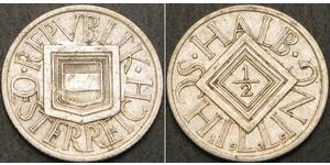 1/2 Шиллинг Первая Австрийская Республика (1918-1934) Серебро 