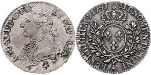 1/2 Экю Королевство Франция (843-1791) Серебро Людовик XVI (1754 - 1793)