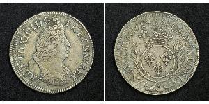 1/2 Экю Королевство Франция (843-1791) Серебро Людовик XIV (1638-1715)