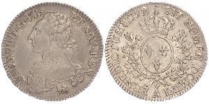 1/2 Экю Королевство Франция (843-1791) Серебро Людовик XVI (1754 - 1793)