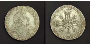 1/2 Экю Франкське королівство (843-1791) Срібло Людовик XIV (1638-1715)