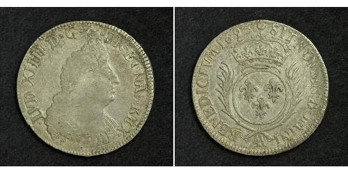 1/2 Экю Франкське королівство (843-1791) Срібло Людовик XIV (1638-1715)
