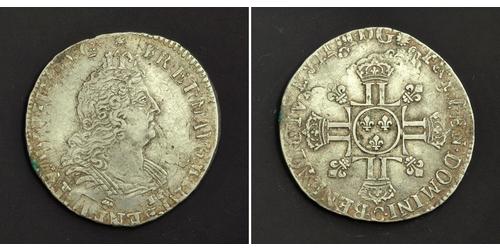 1/2 Экю Франкське королівство (843-1791) Срібло Людовик XIV (1638-1715)