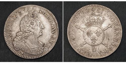1/2 Экю Франкське королівство (843-1791) Срібло Людовик XIV (1638-1715)