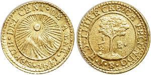 1/2 Эскудо Соединённые Провинции Центральной Америки (1823 - 1838) / Costa Rica (1821 - ) / Гватемала Золото 