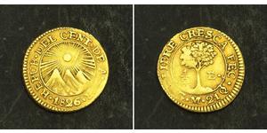 1/2 Эскудо Соединённые Провинции Центральной Америки (1823 - 1838) / Costa Rica (1821 - ) / Гватемала Золото 