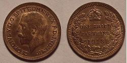 1/3 Farthing Vereinigtes Königreich von Großbritannien und Irland (1801-1922) Bronze George V (1865-1936)