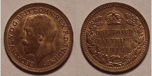 1/3 Farthing Vereinigtes Königreich von Großbritannien und Irland (1801-1922) Bronze George V (1865-1936)