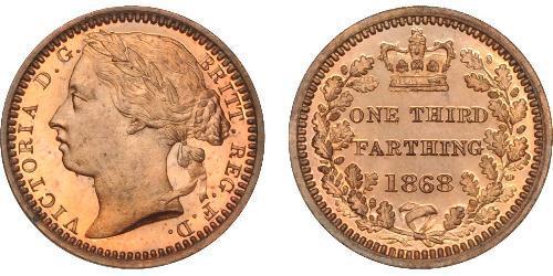 1/3 Farthing Regno Unito di Gran Bretagna e Irlanda (1801-1922) Bronzo Vittoria (1819 - 1901)
