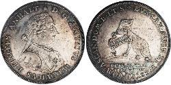 1/3 Reichstaler Anhalt-Köthen (1603 -1853) Argento Augusto Luigi di Anhalt-Köthen(1697 – 1755)