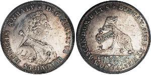 1/3 Reichstaler Principality of Anhalt-Köthen (1603 -1853) Silver Augustus Louis, Prince of Anhalt-Köthen (1697 – 1755)