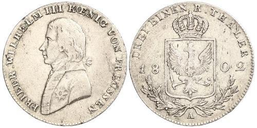 1/3 Thaler Regno di Prussia (1701-1918) Argento Federico Guglielmo III di Prussia  (1770 -1840)