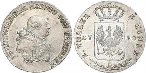 1/3 Thaler Reino de Prusia (1701-1918) Plata Federico Guillermo II de Prusia