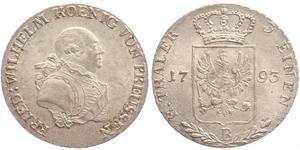1/3 Thaler Reino de Prusia (1701-1918) Plata Federico Guillermo II de Prusia