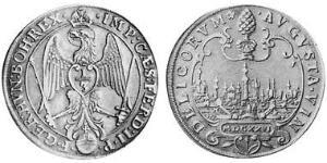 1/3 Thaler Imperial City of Augsburg (1276 - 1803) Silver Ferdinand II, Holy Roman Emperor  (1578 -1637)