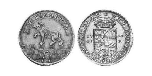 1/3 Thaler Anhalt-Bernburg (1603 - 1863) 銀 Victor Frederick, Prince of Anhalt-Bernburg (1700 – 1765)