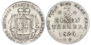 1/3 Талер Вальдек (1180 - 1918) Серебро Георг II (князь Вальдек-Пирмонта)