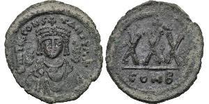 1/3 Фолліс Візантійська імперія (330-1453) Бронза Тиберій II (535-582)