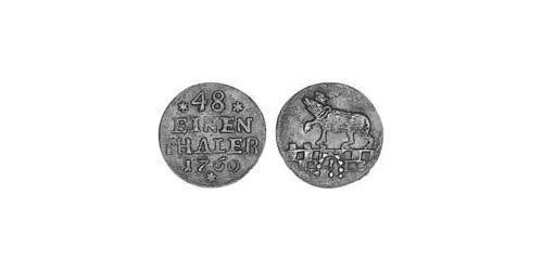 1/48 Thaler Anhalt-Bernburg (1603 - 1863) Biglione Argento Vittorio Federico di Anhalt-Bernburg(1700 – 1765)