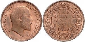 1/4 Anna Raj Britannico (1858-1947) Bronzo Edoardo VIII (1894-1972)