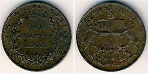 1/4 Anna Britisch-Indien (1858-1947) Kupfer 
