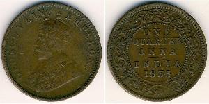 1/4 Anna British Raj (1858-1947)  George V of the United Kingdom (1865-1936)