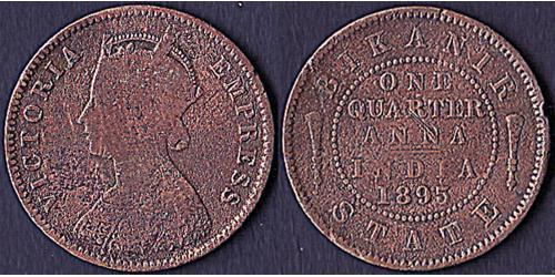 1/4 Anna 英属印度 (1858 - 1947)  维多利亚 (英国君主)