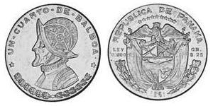 1/4 Balboa Panamá Argento Vasco Núñez de Balboa (1475 – 1519)