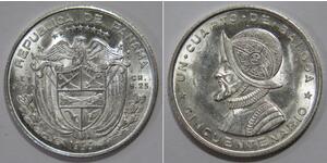 1/4 Balboa Panamá Argento Vasco Núñez de Balboa (1475 – 1519)